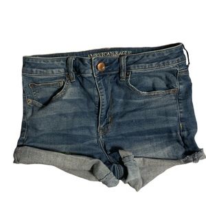 American Eagle High Rise Xtra Level Stretch Jean Shorts
